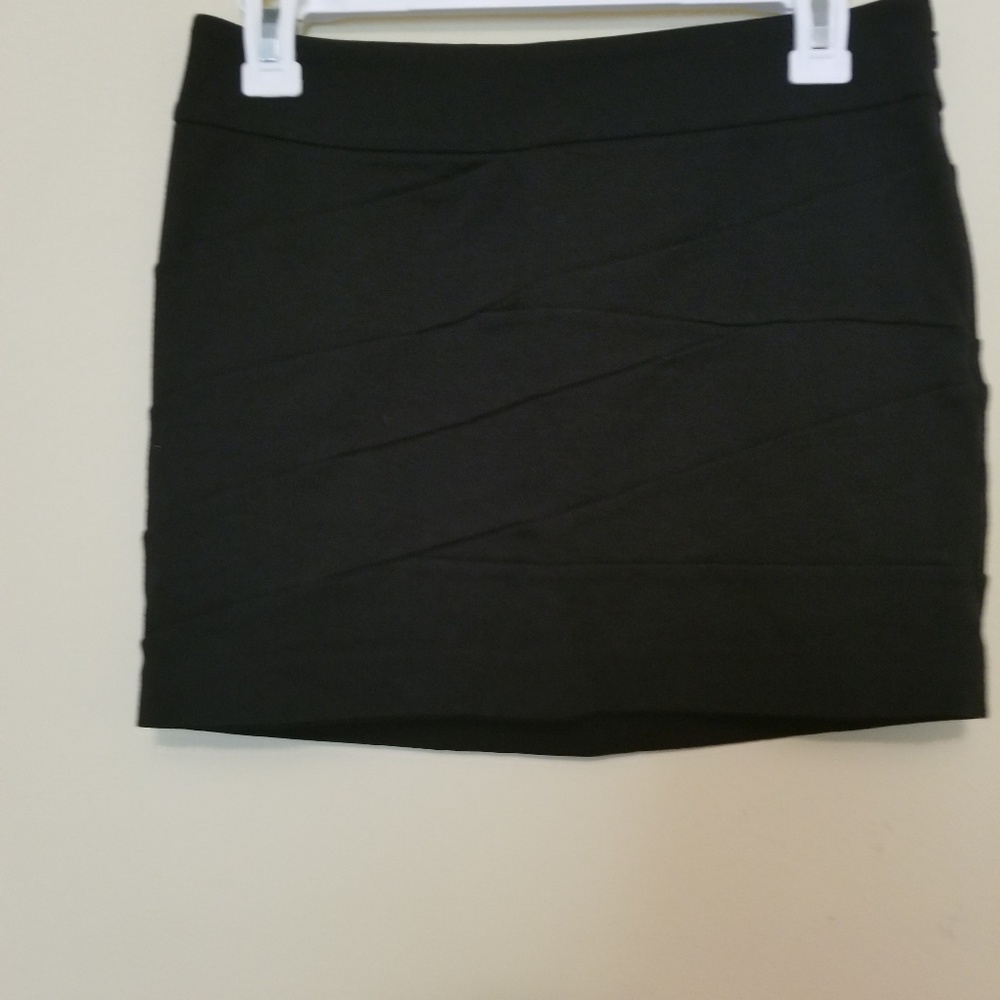 Black mini skirt